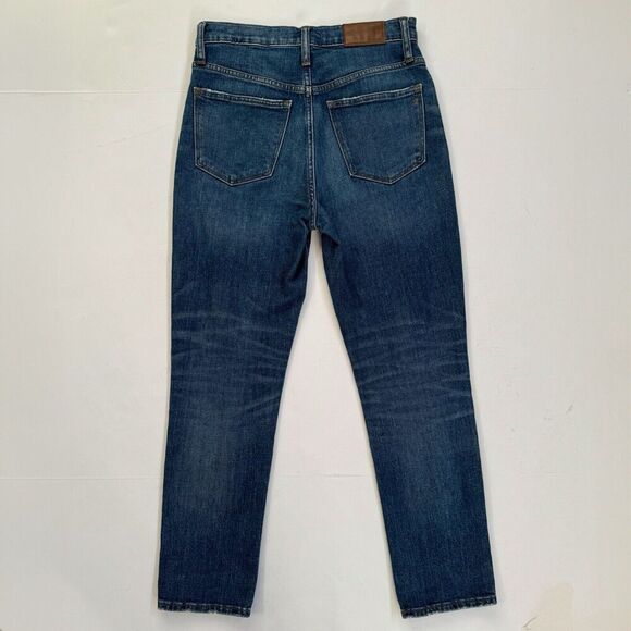 Madewell The High Rise Slim Crop Boyjean Denim Jeans in Medium Wash Womens 25 - Picture 3 of 12